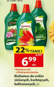 Biohumus do roślin zielonych, kwitnących, balkonowych