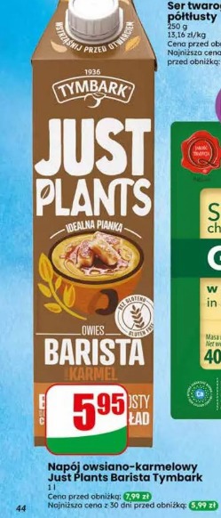 Napój owsiano-karmelowy Just Plants Barista Tymbark