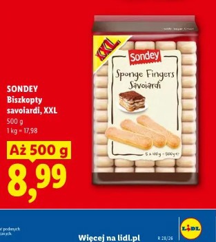 Sondey Biszkopty savoiardi, XXL