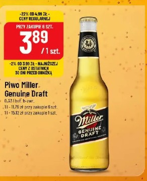 Piwo Miller Genuine Draft