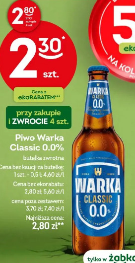 Piwo Warka Classic 0.0%
