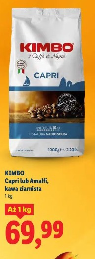 Kimbo Capri lub Amalfi, kawa ziarnista
