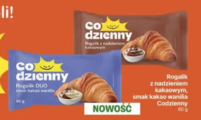 Rogalik z nadzieniem kakaowym, smak kakao wanilia Codzienny