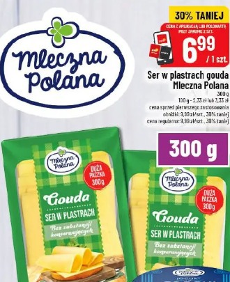 Ser w plastrach gouda Mleczna Polana
