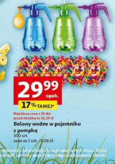 Balony wodne w pojemniku z pompką