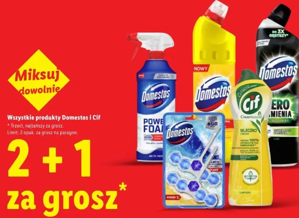 Wszystkie produkty Domestos i Cif