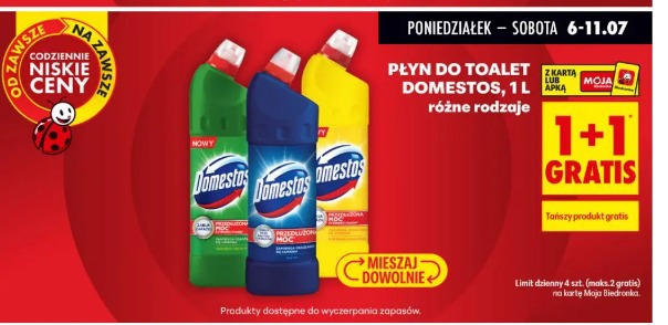 Płyn do toalet Domestos 1 l różne rodzaje