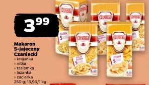 Makaron 5-jajeczny Czaniecki krajanka nitka tasiemka łazanka zacierka