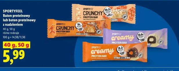 Sportyfeel Baton proteinowy lub baton proteinowy z nadzieniem