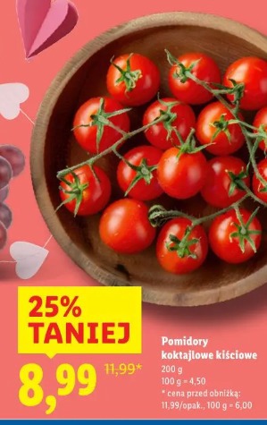 Pomidory koktajlowe kiściowe