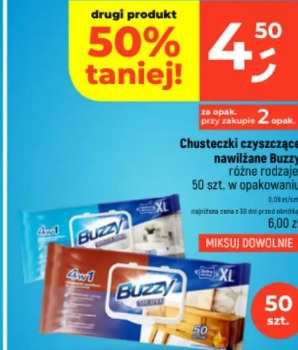 Chusteczki czyszczące nawilżane Buzzy