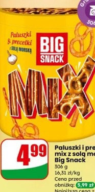 Paluszki i precelki mix z solą morską Big Snack