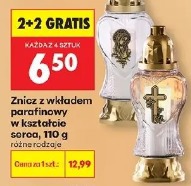 Znicz z wkładem parafinowym w kształcie serca, 110 g