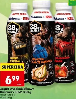 Jogurt wysokobiałkowy Bakoma x KSW
