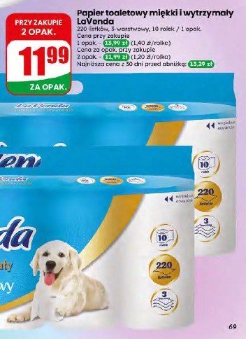 Papier toaletowy miękki i wytrzymały LaVenda