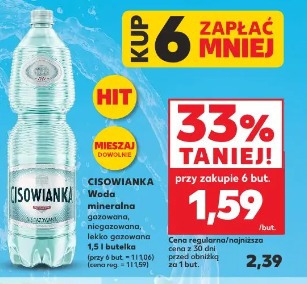Cisowianka Woda mineralna gazowana, niegazowana, lekko gazowana