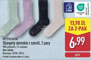 Up2fashion Skarpety damskie z szenili, 2 pary