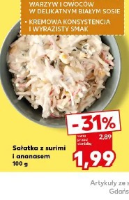 Sałatka z surimi i ananasem