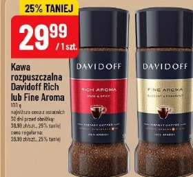 Kawa rozpuszczalna Davidoff Rich lub Fine Aroma