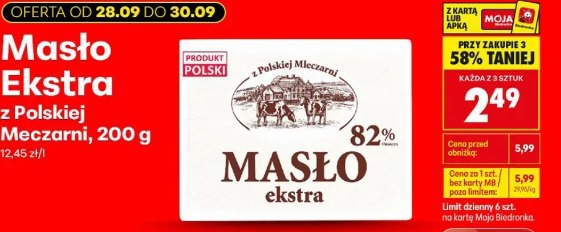 Masło Ekstra z Polskiej Mleczarni