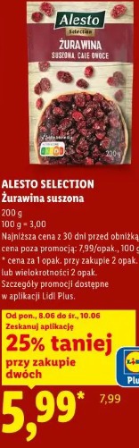 Alesto Selection Żurawina suszona