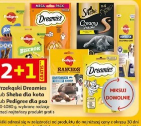 Przekaski Dreamies lub Sheba dla kota lub Pedigree dla psa
