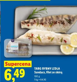 Targ Rybny Lidla Sandacz, filet ze skórą
