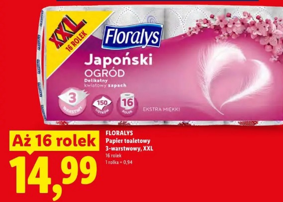 Floralys Japoński Ogród Papier toaletowy 3-warstwowy, XXL