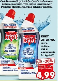 Kret Żel do WC Biel Higiena, Active Fresh różne rodzaje 750 g opakowanie