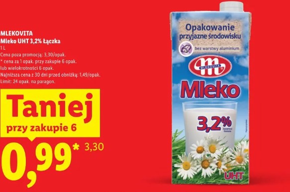 Mlekovita Mleko UHT 3,2% łączka