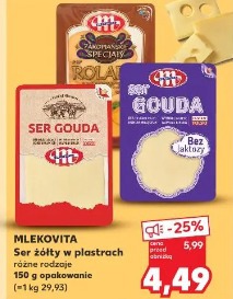 Mlekovita Ser gouda w plastrach