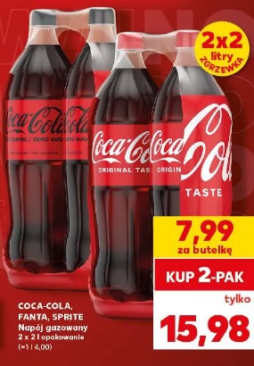 Coca-cola, Fanta, Sprite Napój gazowany 2-pak