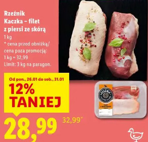 Rzeźnik Kaczka – filet z piersi ze skórą