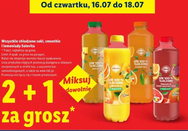 Wszystkie chłodzone soki, smoothie i lemoniady Solevita