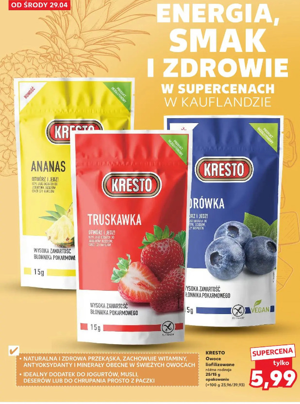 Kresto Owoce liofilizowane