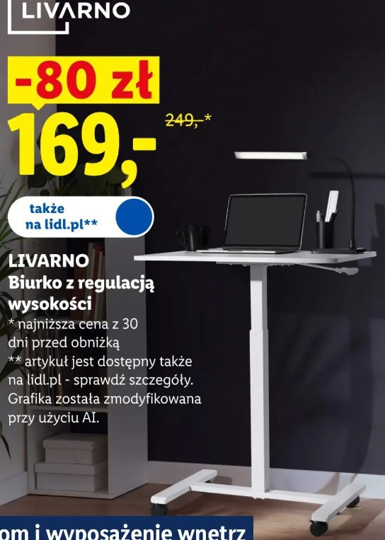 Livarno Biurko z regulacją wysokości