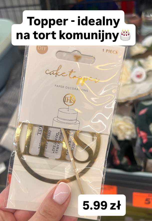 Topper - idealny na tort komunijny