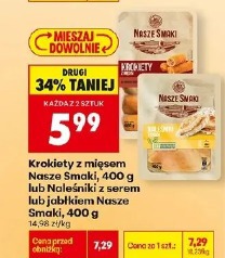Krokiety z mięsem Nasze Smaki lub Naleśniki z serem lub jabłkiem Nasze Smaki