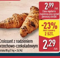 Croissant z nadzieniem orzechowo-czekoladowym