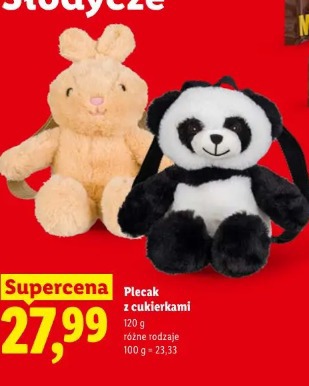 Plecak z cukierkami