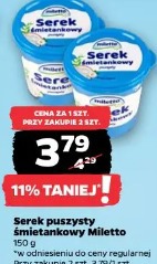 Serek puszysty śmietankowy Miletto