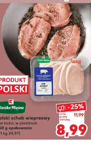 Polski schab wieprzowy bez kości, w plastrach