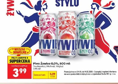 Żywiec piwo 0,0% truskawka, malina, mięta