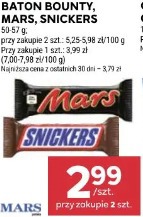 Baton Bounty, Mars, Snickers