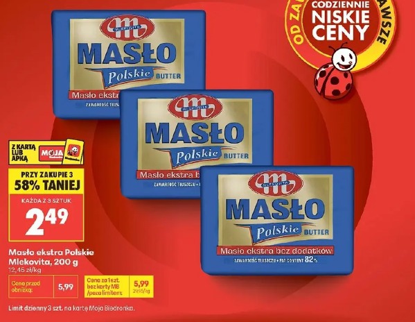 Masło ekstra Polskie Mlekovita