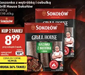Kaszanka z wątróbką i cebulką Grill House Sokołów