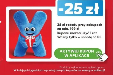 25 zł rabatu przy zakupach za min. 199 zł z Kaufland Card Xtra