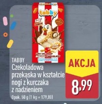 Tabby Czekoladowa przekąska w kształcie nogi z kurczaka z nadzieniem