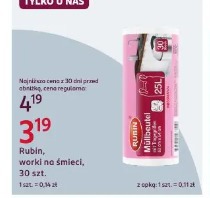 Rubin, worki na śmieci