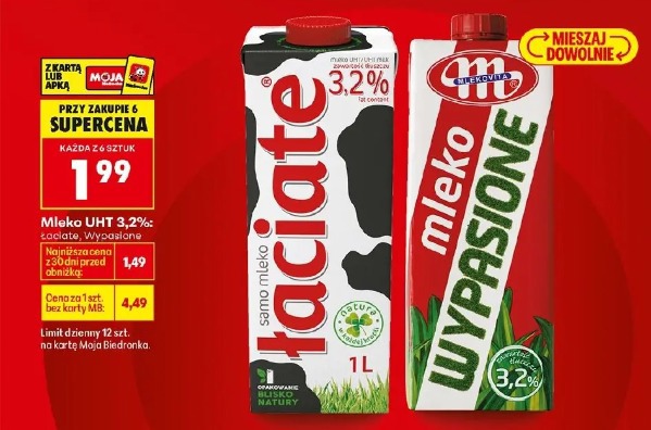 Mleko UHT 3,2% Łaciate, Wypasione